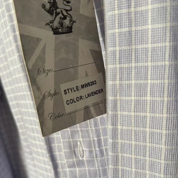 English Laundry Button Down Shirt with Checkered Pattern and Standard Collar - Picture 5 of 5